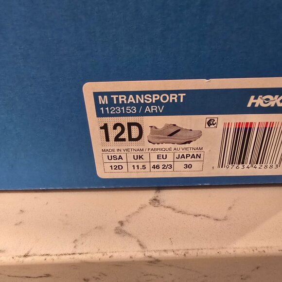 Hoka One One Transport Men's Hiking/Running Shoes Varsity Cordura 1123153 12 - Picture 2 of 10